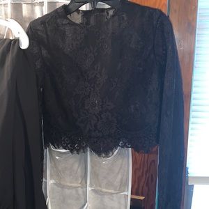 Black 2-piece Prom Dress